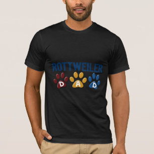 Camiseta Impressão 1 da pata do pai de ROTTWEILER