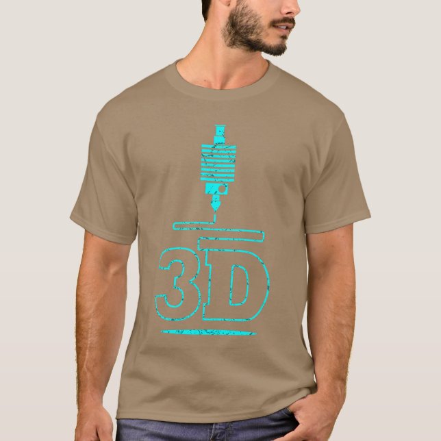 Camiseta Impressão 3D 3D (Frente)