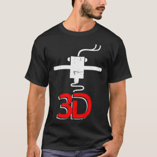 Camiseta Impressão 3D Divertida Prototipagem Rápida Filamen