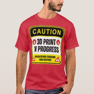 Camiseta impressão 3D em andamento