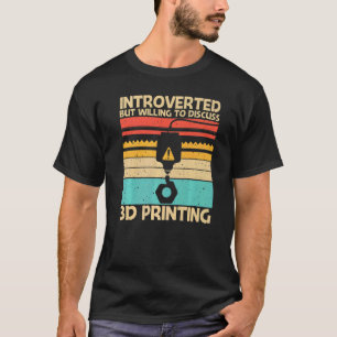 Camiseta Impressão 3D Legal Para Homens Mulheres Impressora