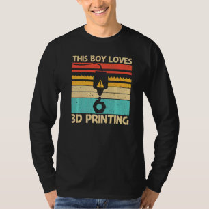 Camiseta Impressão 3D Legal Para Meninos Homens Impressora