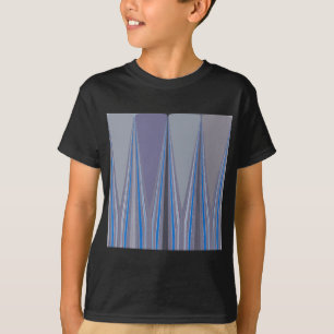 Camiseta Impressão artística de Chevron Azul, Roxo e Cinza