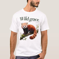 Impressão artística de Panda Vermelho com Flores d