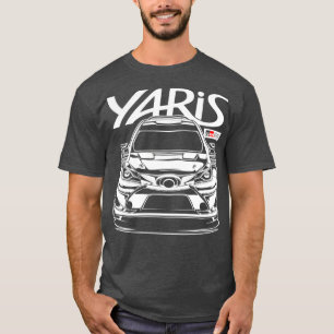 Camiseta Impressão Branco da Corrida de WRC Yaris Gazoo