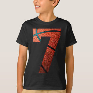 Camiseta Impressão Bysketbyll de Festa de aniversário Númer