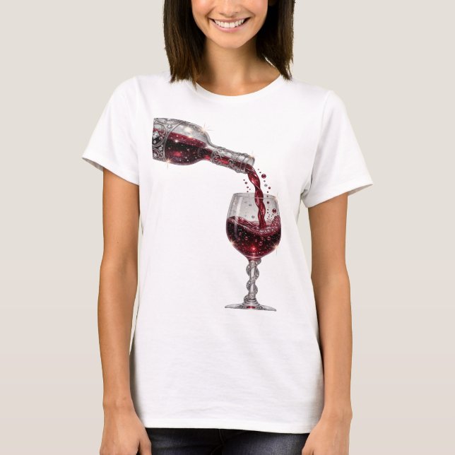 Camiseta Impressão Clássica em Prata VINO TINTO (Frente)
