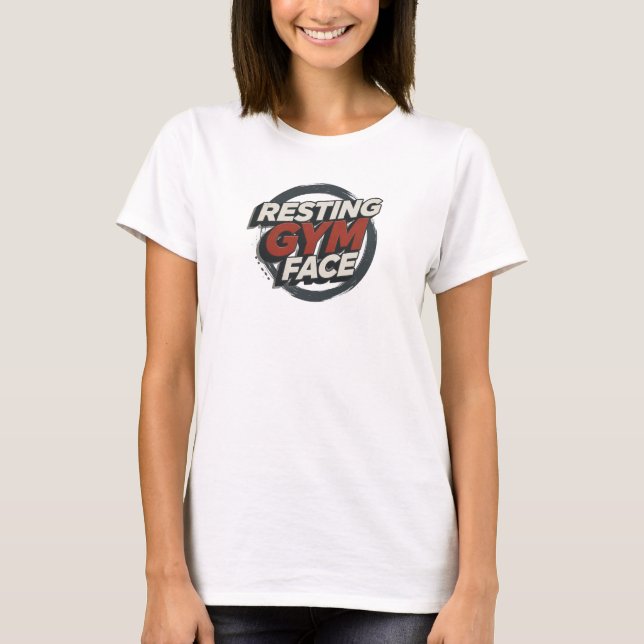 Camiseta Impressão Criativa FACE DE GINÁSIO DESCANSANDO Div (Frente)