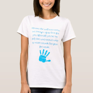 Camiseta Impressão da mão de maternidade do t-shirt/bebé