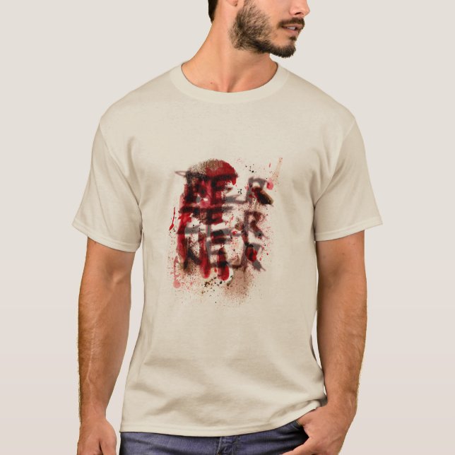 Camiseta Impressão da mão do sangue de Berzerker (Frente)