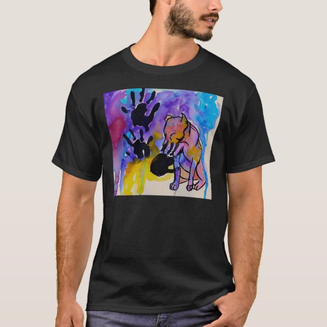 Camiseta Impressão da Mão Touro (Frente)