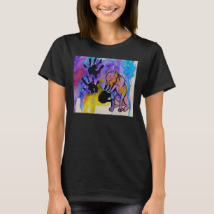 Camiseta Impressão da Mão Touro