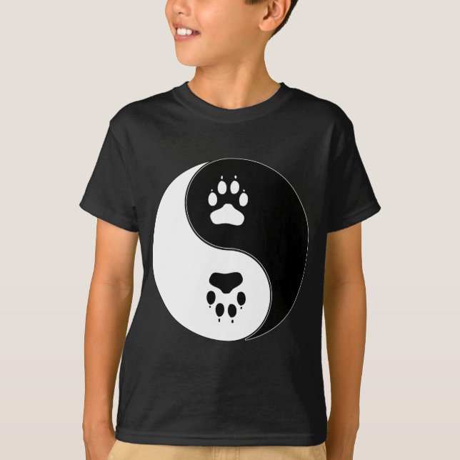 Camiseta Impressão da pata de Ying Yang (Frente)