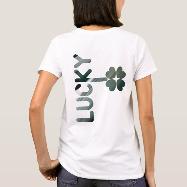 Camiseta Impressão da traseira com SORTE Tendência da Camis (Criador carregado)