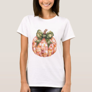 Camiseta Impressão de Abóbora de Bola de Disco Halloween