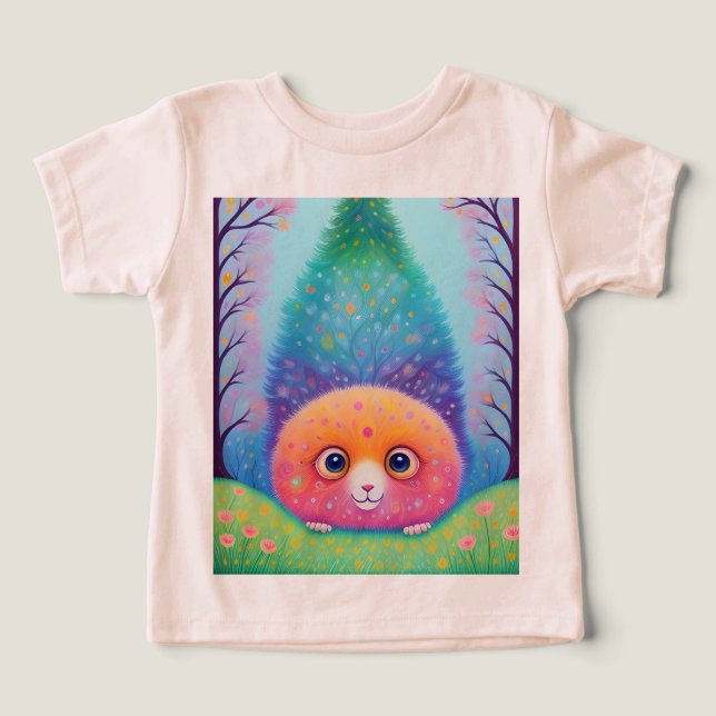Camiseta Impressão de animais corcunda colorida (Design frontal)