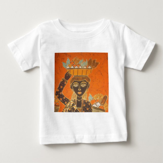 Camiseta Impressão de Arranjo de Carregando Africano (Frente)