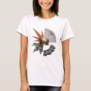 Camiseta Impressão de arte abstrata em ouro brilhante