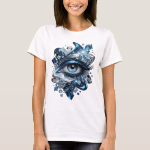 Camiseta Impressão de arte abstrata em prata STATEMENT