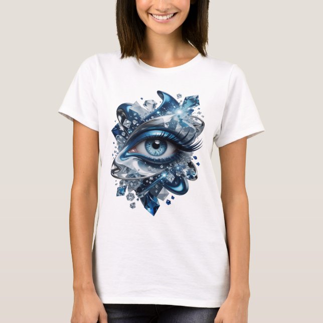 Camiseta Impressão de arte abstrata em prata STATEMENT (Frente)