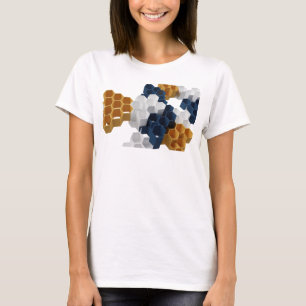 Camiseta Impressão de arte abstrata laranja elegante