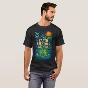 Camiseta Impressão de Arte da Natureza Cósmica