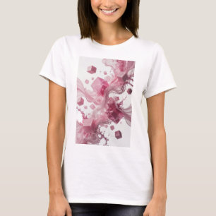 Camiseta Impressão de Arte de Arte Abstrata Prateada da Mod