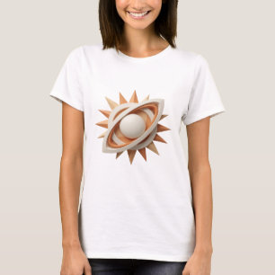 Camiseta Impressão de Arte de Arte Abstrata Prateada Divert