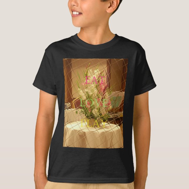 Camiseta Impressão de Arte de Blooms Refletidos (Frente)