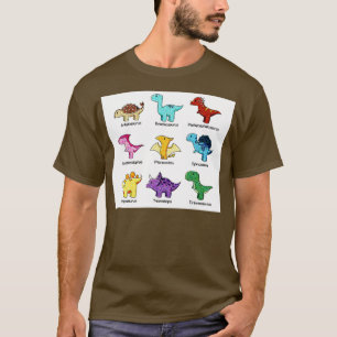 Camiseta Impressão de Arte de Gráfico Dinossauro