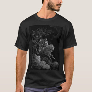 Camiseta Impressão de arte de Gustave Dore - Morte no Caval