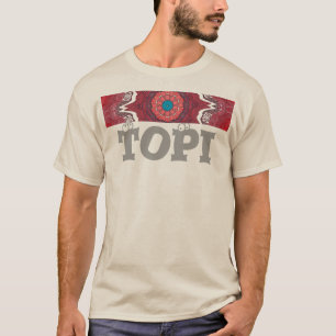 Camiseta Impressão de Arte de Padrão Tribal Étnico Sindhi
