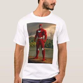 Camiseta Impressão de Arte de Parede Super-Herói Poderosa -
