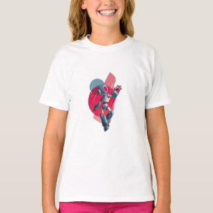 Camiseta Impressão de Arte de Robô Retro: Guardião Cósmico