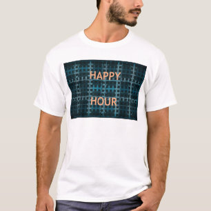Camiseta Impressão de Arte de Vetor Azul de Texto de Hora F