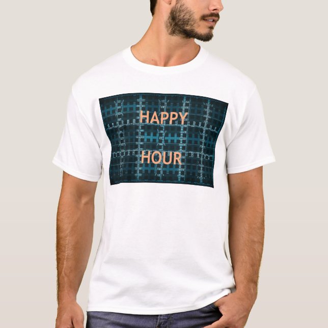 Camiseta Impressão de Arte de Vetor Azul de Texto de Hora F (Frente)