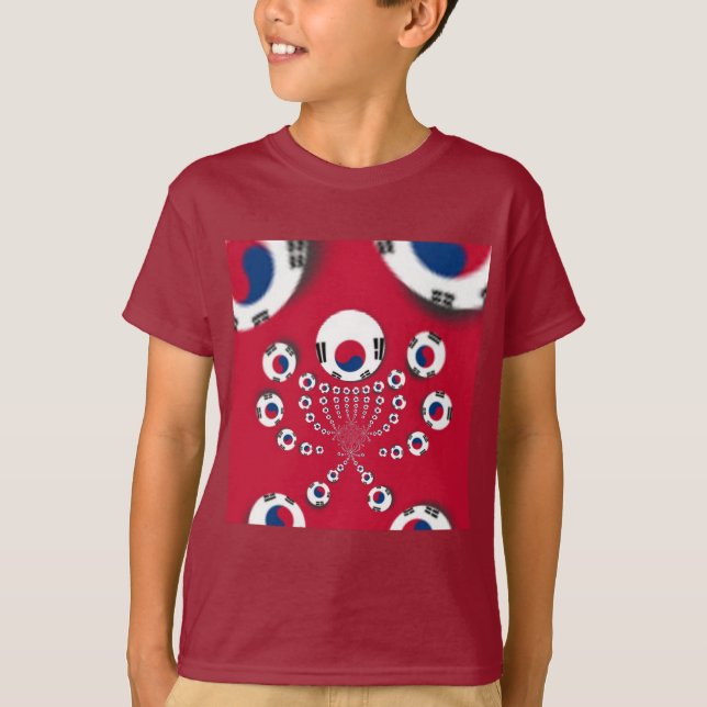 Camiseta Impressão de Arte do Caleidoscópio da Coreia do Su (Frente)
