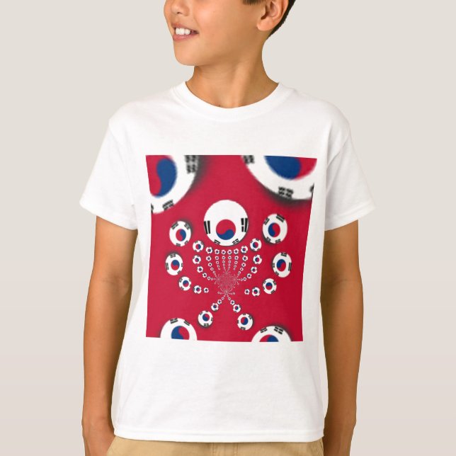 Camiseta Impressão de Arte do Caleidoscópio da Coreia do Su (Frente)