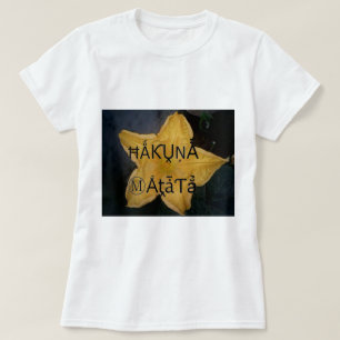 Camiseta Impressão de Arte do Ouro Star Hakuna Matata