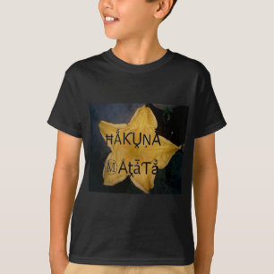 Camiseta Impressão de Arte do Ouro Star Hakuna Matata
