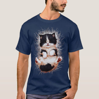 Camiseta impressão de arte engraçada de gato Este bonitinho