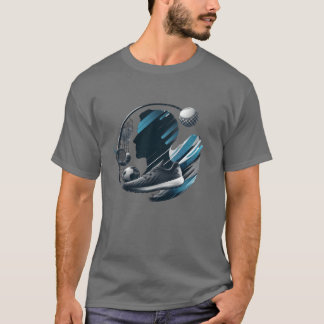 Camiseta Impressão de Arte Esportiva de Identidade Pessoal
