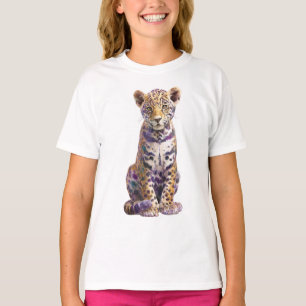 Camiseta Impressão de Arte Fina de Filhote de Jaguar de Ámu