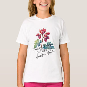 Camiseta Impressão de Arte Floral do Jardim da Vovó Sentind