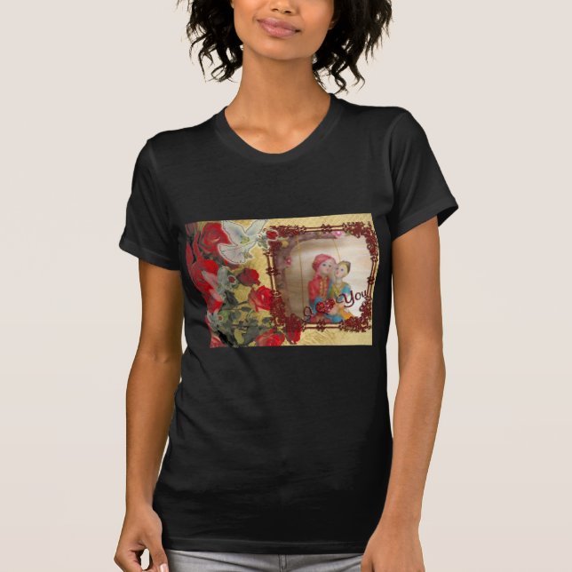 Camiseta Impressão de Arte Gráfica Doll de Casamento (Frente)