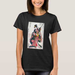 Camiseta Impressão de Arte Japonesa Geisha Ukiyo-e Aestétic