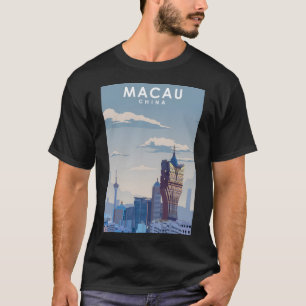 Camiseta Impressão de Arte Mínima do Poster de viagens de M
