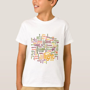 Camiseta Impressão de Arte na Nuvem de Palavra Leve