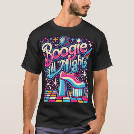 Camiseta Impressão de Arte Pensada com Disco na Noite dos 7