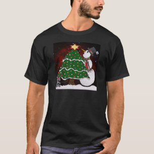 Camiseta Impressão de Arte Surpresa de Árvore de Natal